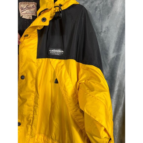 Woolrich Coat Men’s Work Jacket Rugged Outdoor Wear Yellow & Black Large - Picture 3 of 14